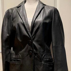 NWOT Part Two Black Leather Jacket size M